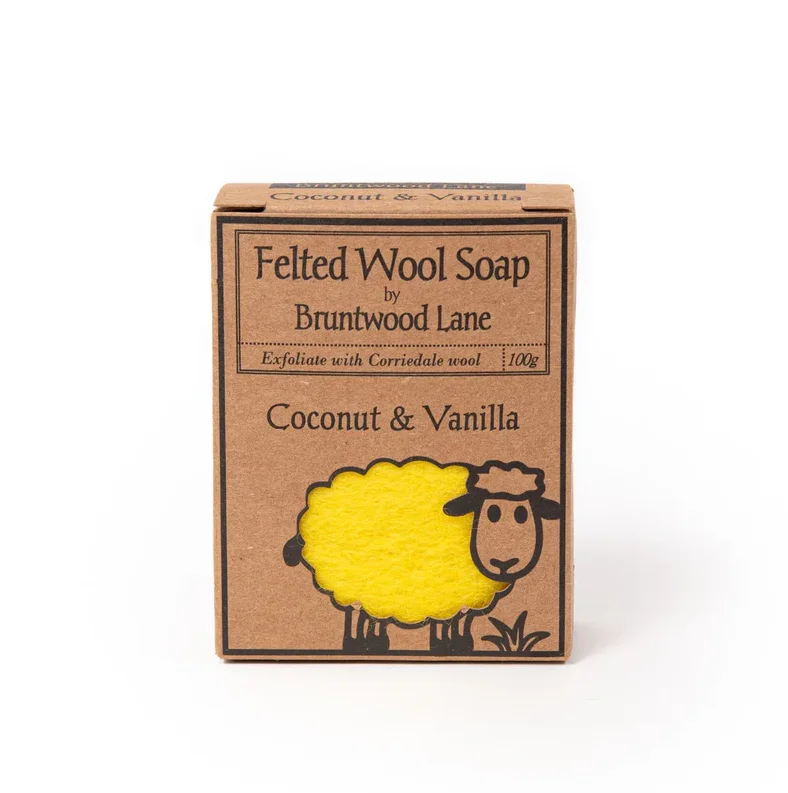 Felted Wool Soap Coconut&amp;Vanilla 新西兰天然手工羊毛香皂【椰奶香草】 100g